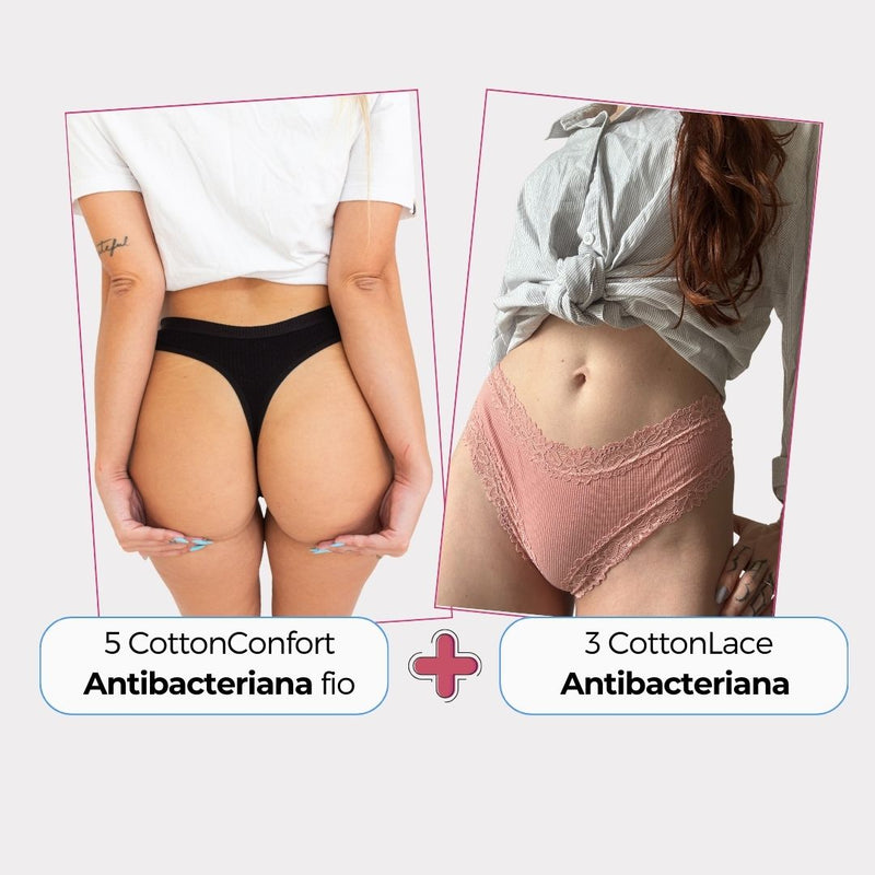 [COMBO LOVE ME -  EXCLUSIVO MÊS DOS NAMOS] 5 CottonConfort + 3 CottonLace