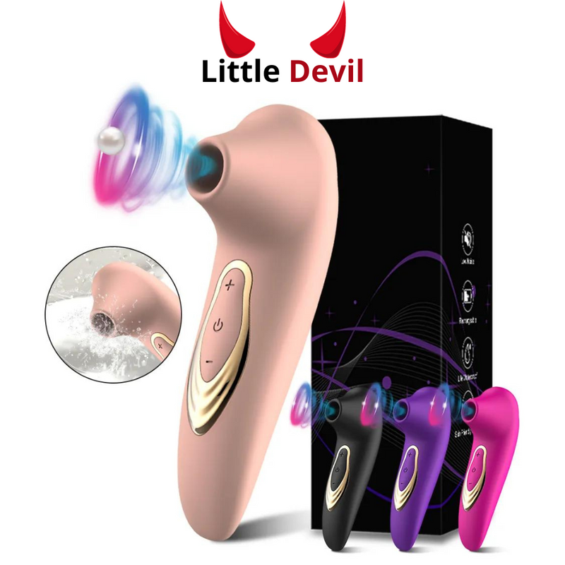 Vibrador portátil com sucção - Little Devil [Recarregável]