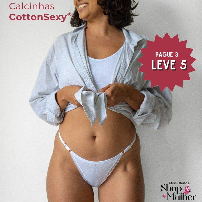 [LANÇAMENTO COMPRE 3 LEVE 5] Calcinha CottonSexy - FRETE GRÁTIS