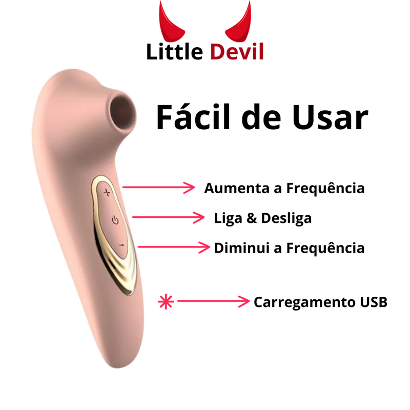 Vibrador portátil com sucção - Little Devil [Recarregável]