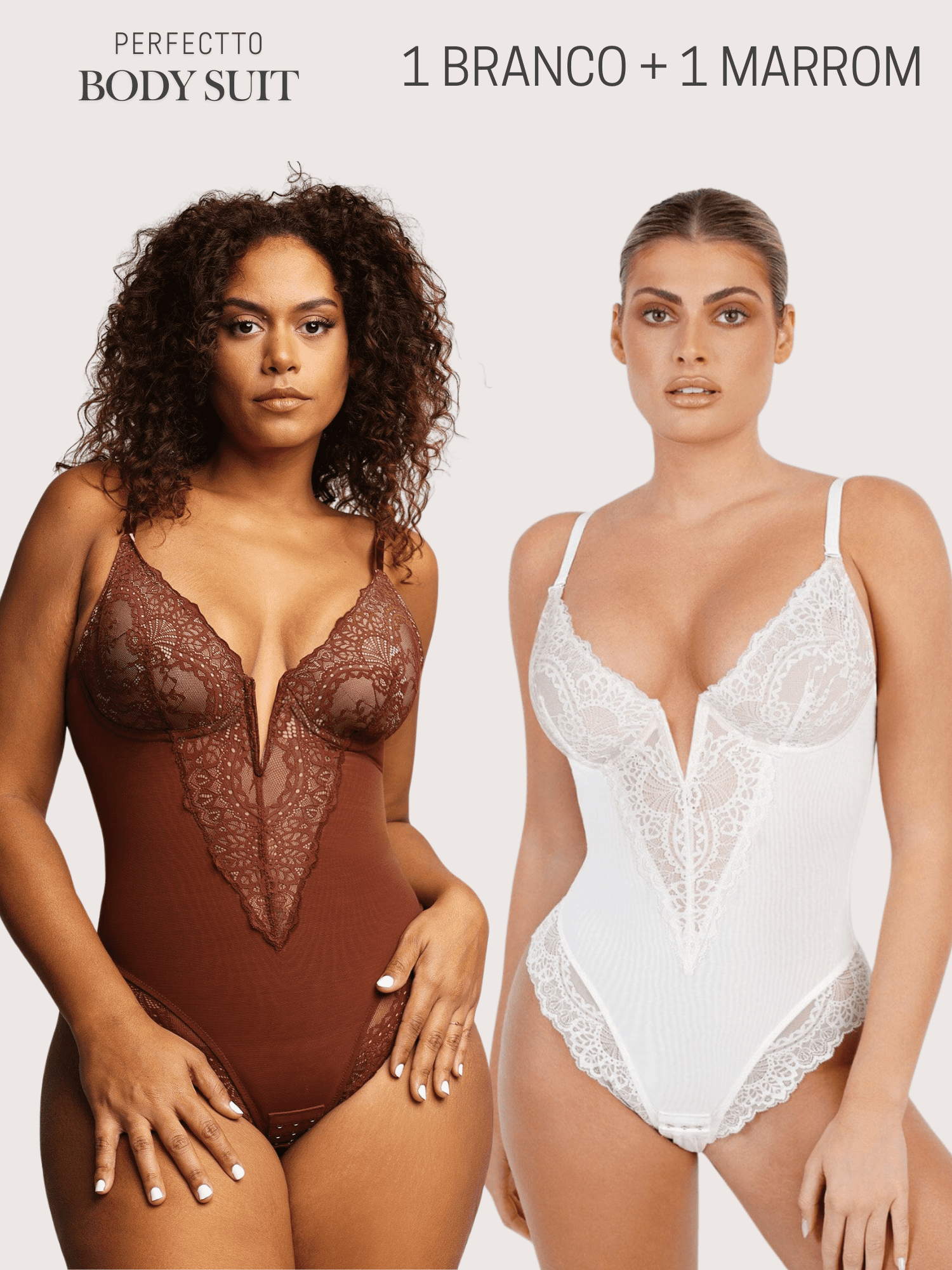 1 Branco + 1 Marrom [PROMOCIONAL - R$ 139 a unidade]