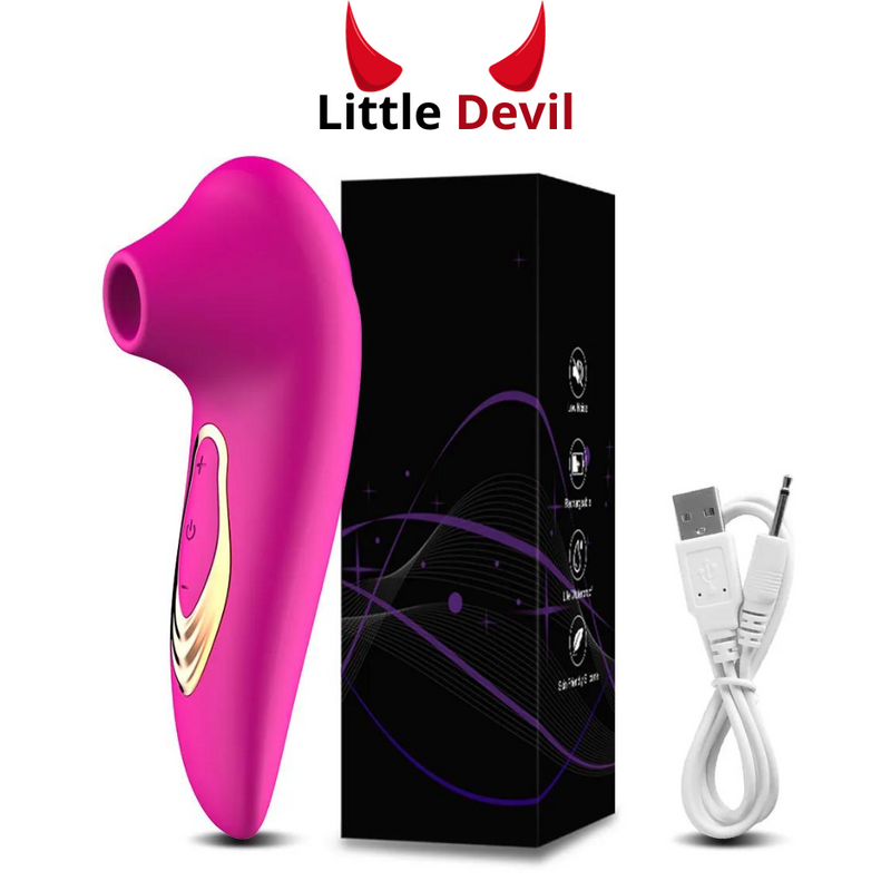 Vibrador portátil com sucção - Little Devil [Recarregável]