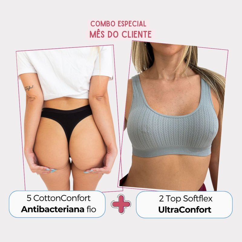 [PROMO EXCLUSIVA MÊS DO CLIENTE]  2 Top SoftFlex + 5 CottonConfort