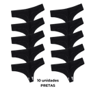 calcinha de algodão antibacteriana, respiravel e confortavel - kit com 10